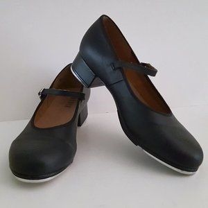 Tap Shoes Tap On Black Leather MaryJane Style